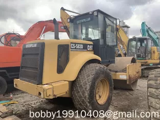 China Made in France Used CAT CS-583D Road Roller Compactor For Sale supplier
